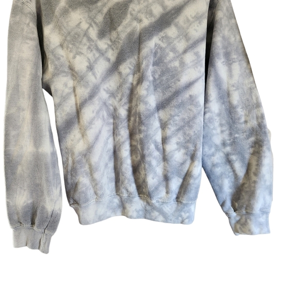 OBEY pull-on blue white tye dyed  long-sleeve sweater - Picture 8 of 10
